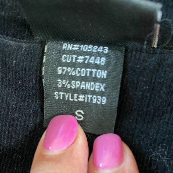 JKLA Womens Black Corduroy Pointed Collar Jacket Size S Outdoor Hiking Grunge - Picture 4 of 11